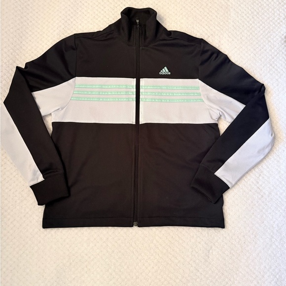 Womens Adidas Black and Mint Green Y2K Athletic Track Set Low Rise 2008 - Picture 9 of 13